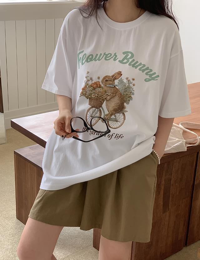 Ann Bunny Loose-fit printed short sleeve t-shirt 75552