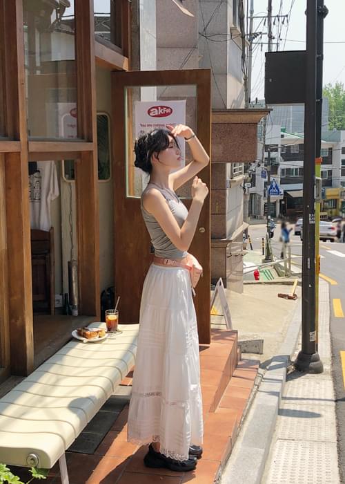 Pure lace long skirt 裙子