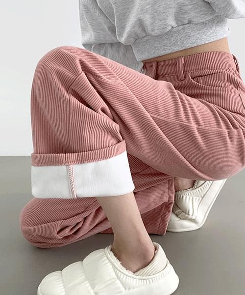 ~2XL골덴 코듀로이 벨로아 융털기모 롱와이드 팬츠