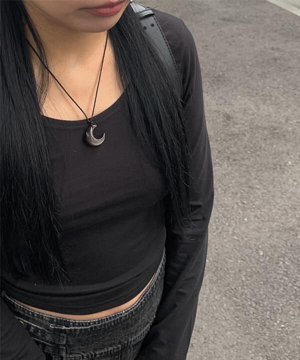 New Moon Moon Pendant Necklace