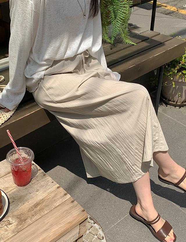 Sharyl banding pocket long skirt 75555