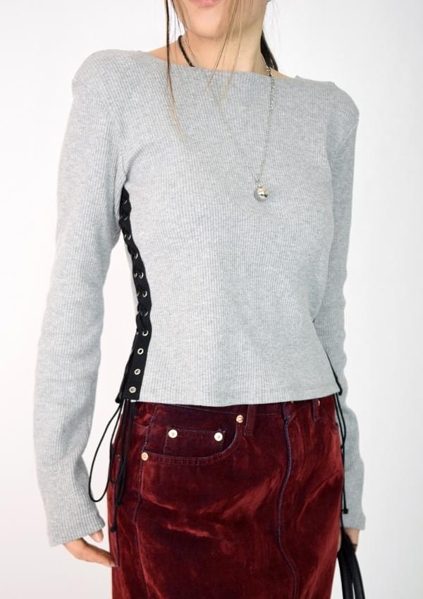 side eyelet tee