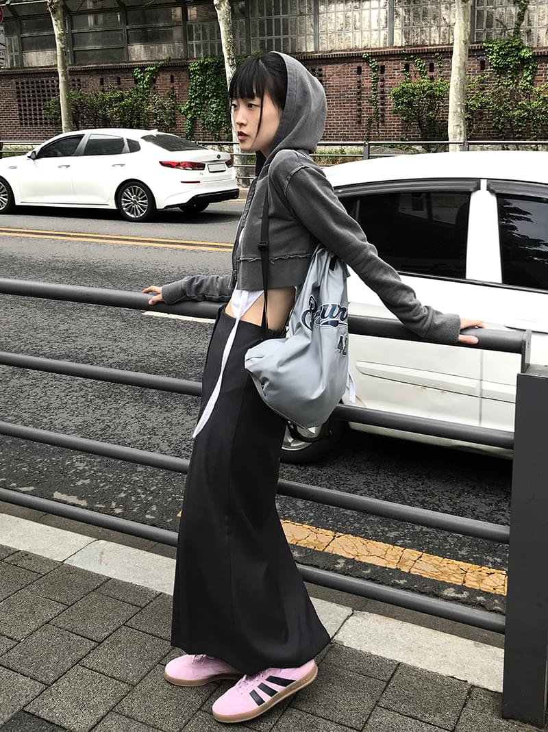 PIG CROP HOOD ZIP-UP