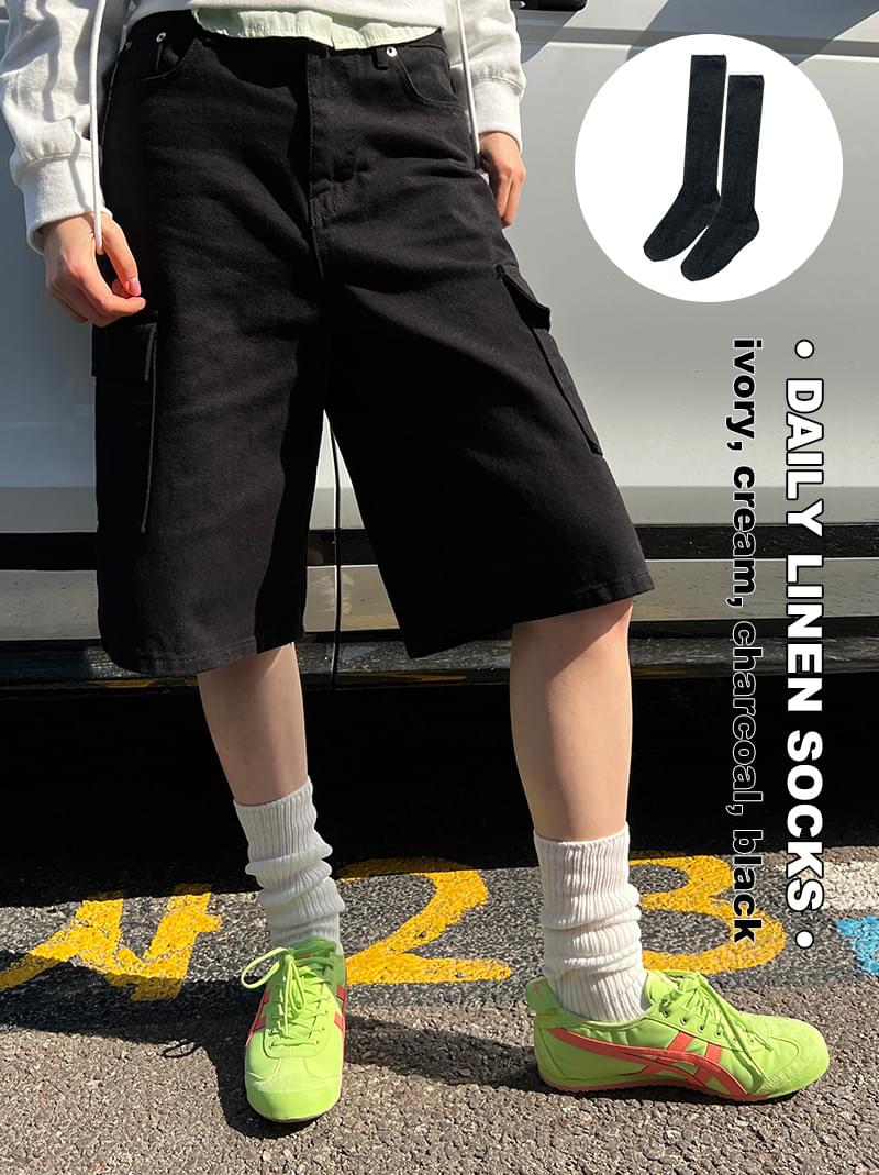 DAILY LINEN SOCKS (4color)