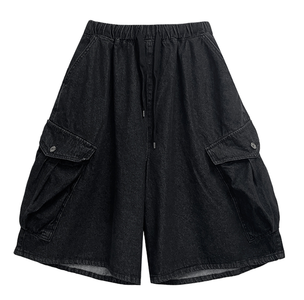 【AAKE】BALLOON BERMUDA CARGO DENIM AAKE - BALLOON BERMUDA CARGO DENIM - Codibook.