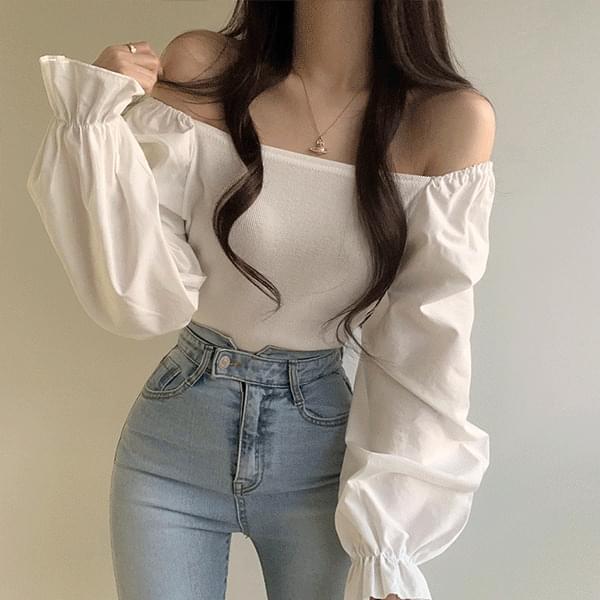 Spring, cropped cotton blouse