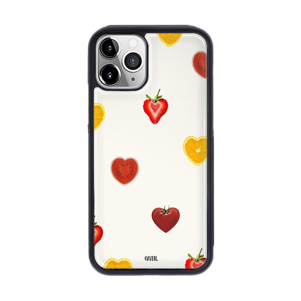 Heart fruit pattern epoxy iPhone case 手机壳