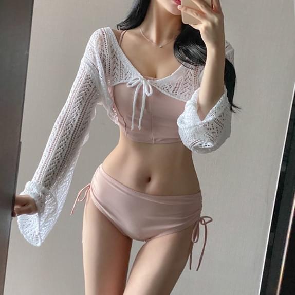 여리스카시볼레로CD(7c) 크롭볼레로 스카시볼레로 스카시가디건 리본볼레로 숏볼레로 비치룩 비치웨어 수영복코디 로브가디건