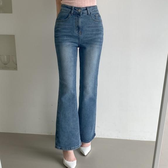 Ten-tone denim Flared PT Faded denim pants Flared bell-bottom Flared pants recommended for tall women 牛仔裤