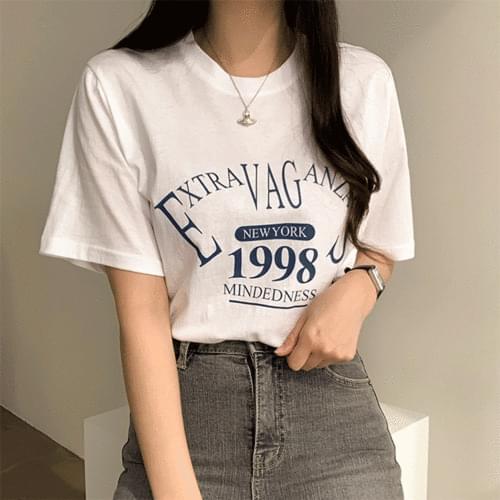 Extra cotton lettering short sleeve tee