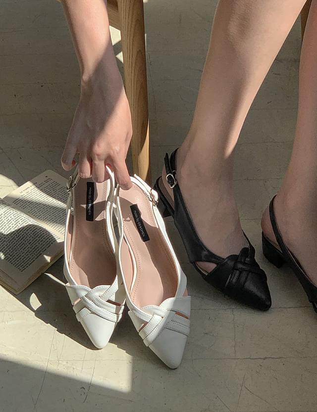 旋紡麻花環繞平底涼鞋