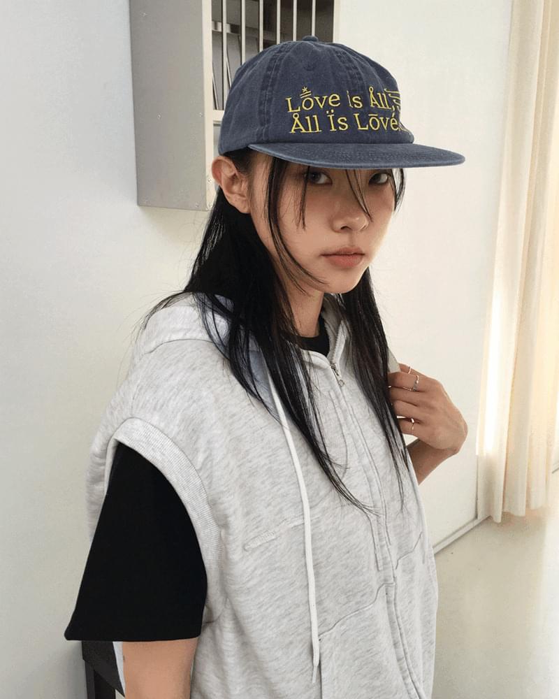 Is All Vintage Lettering Denim Camp Cap Hat 帽子