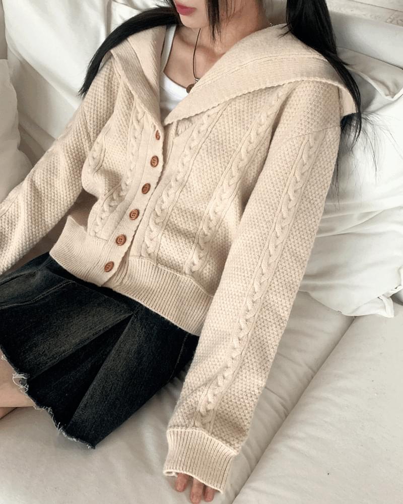 Mlet Twisted Classic Sailor Knitwear Cardigan 开襟衫