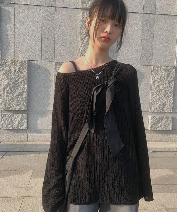 Appeal Loose Loose-fit Summer Lip Neck Knitwear 