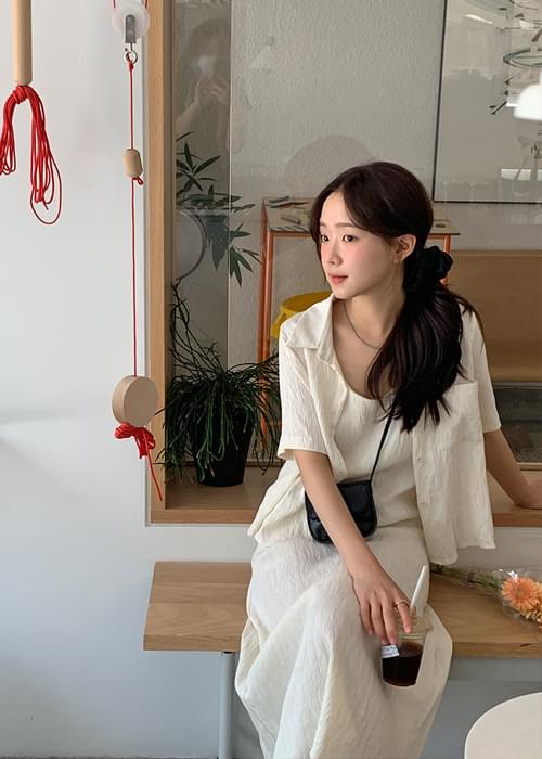 슈아 하프셔츠&슬리브리스원피스SET (4color)