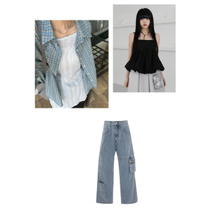 jeans,blouses 코디