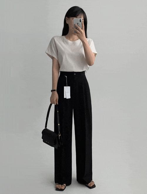 Roll-up silk short sleeve t-shirt -4 colors