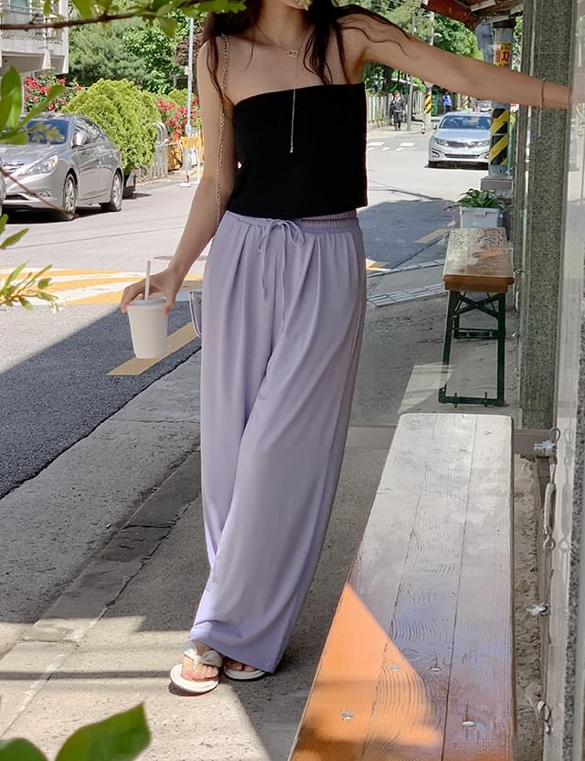 쿨링굿 밴딩 와이드 팬츠 75652
