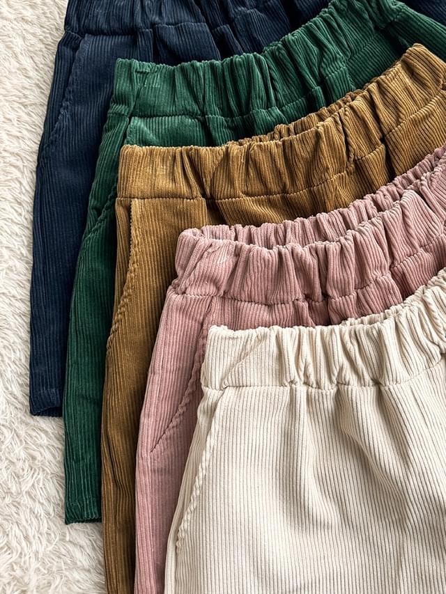 Big size S-2XL Corin corduroy golden banding shorts 短裤