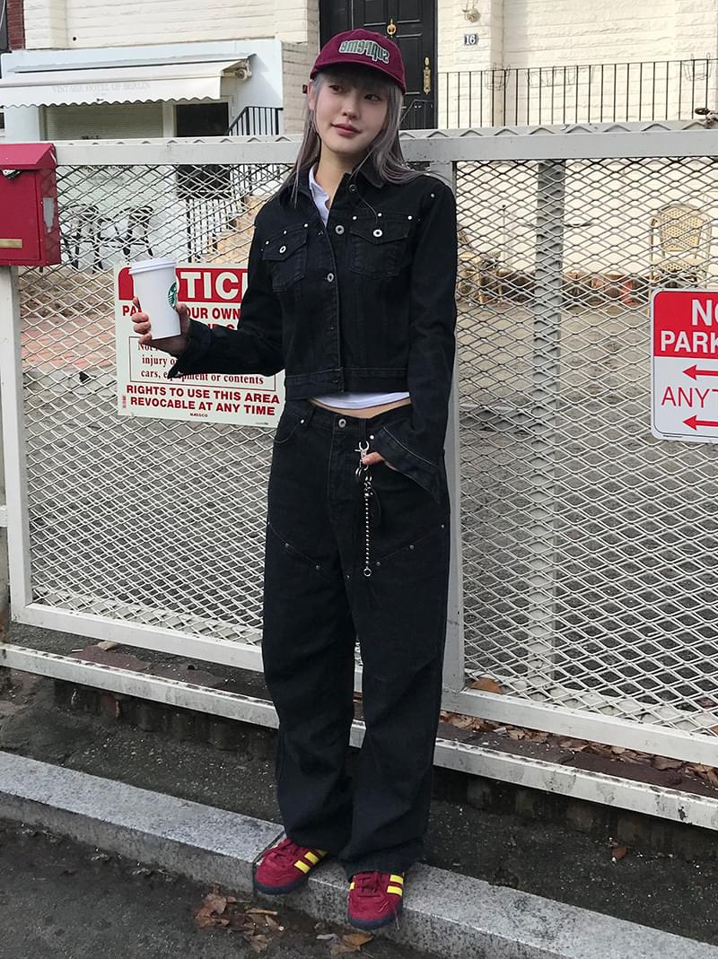 RIVET WIDE DENIM