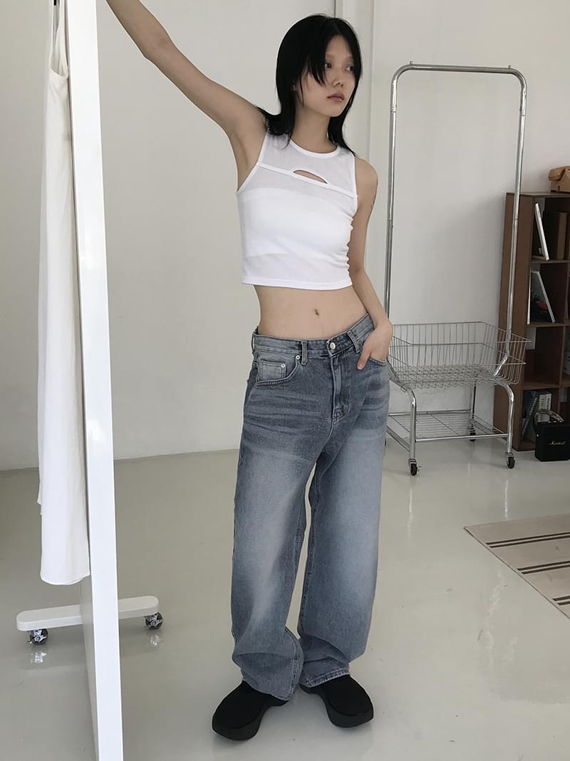 CAT BRUSH DENIM (middle blue)