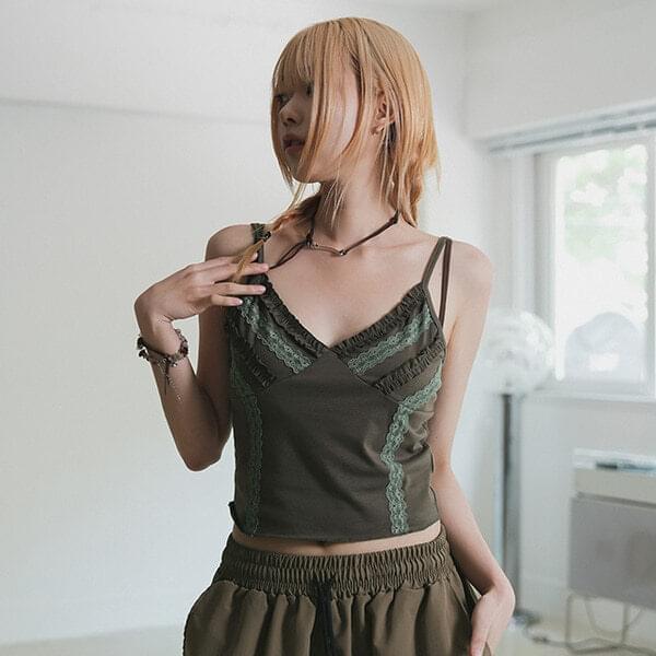 マディンレーススリーブレス