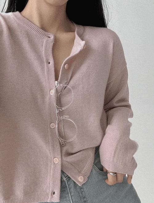 Fine Cash Wool Crop Cardigan -4color 开襟衫