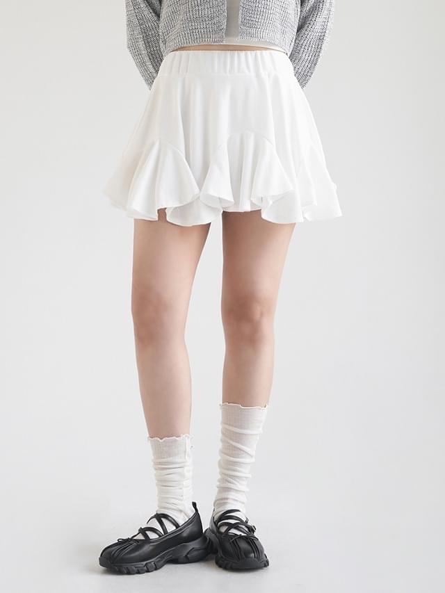 Big Size S-2XL Ruchi Flare A-Line Banding Mini Skirt Rainy Season Look