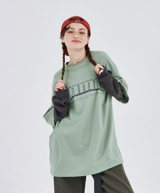 Layered graffiti overfit color Sweatshirt sweatshirt