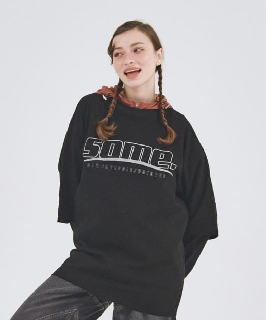 Layered graffiti overfit color Sweatshirt sweatshirt