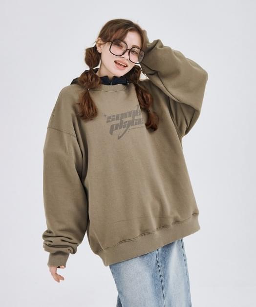 Damage overfit Sweatshirt space sweatshirt
