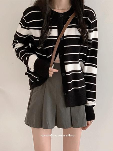 Mono striped color scheme cardigan