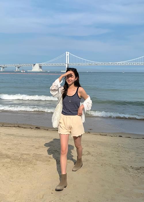 웨이비 골지프릴밴딩쇼츠 (5color)