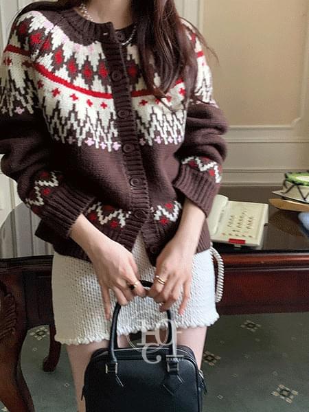 Osella Fair Isle Knitwear Cardigan