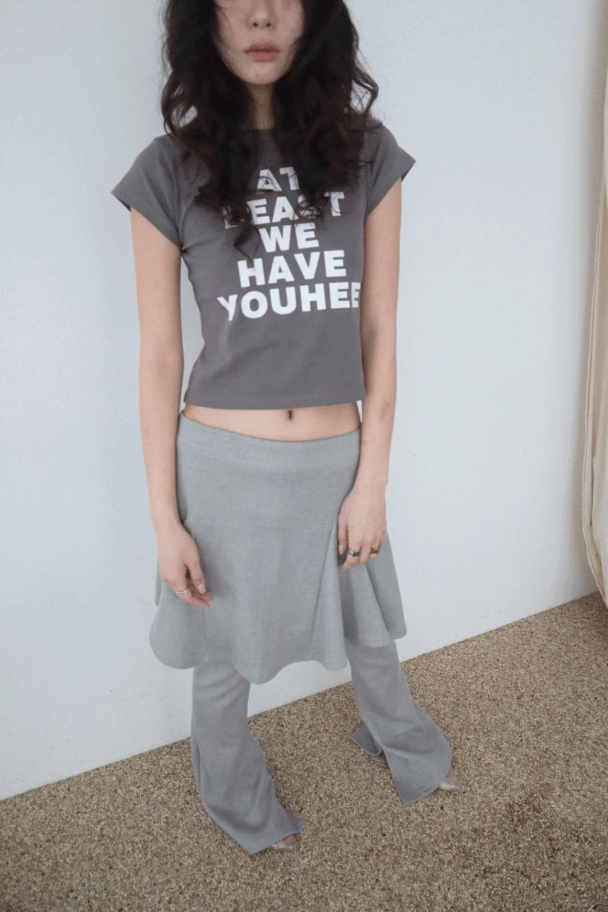 lai hole skirt leggings (2color)