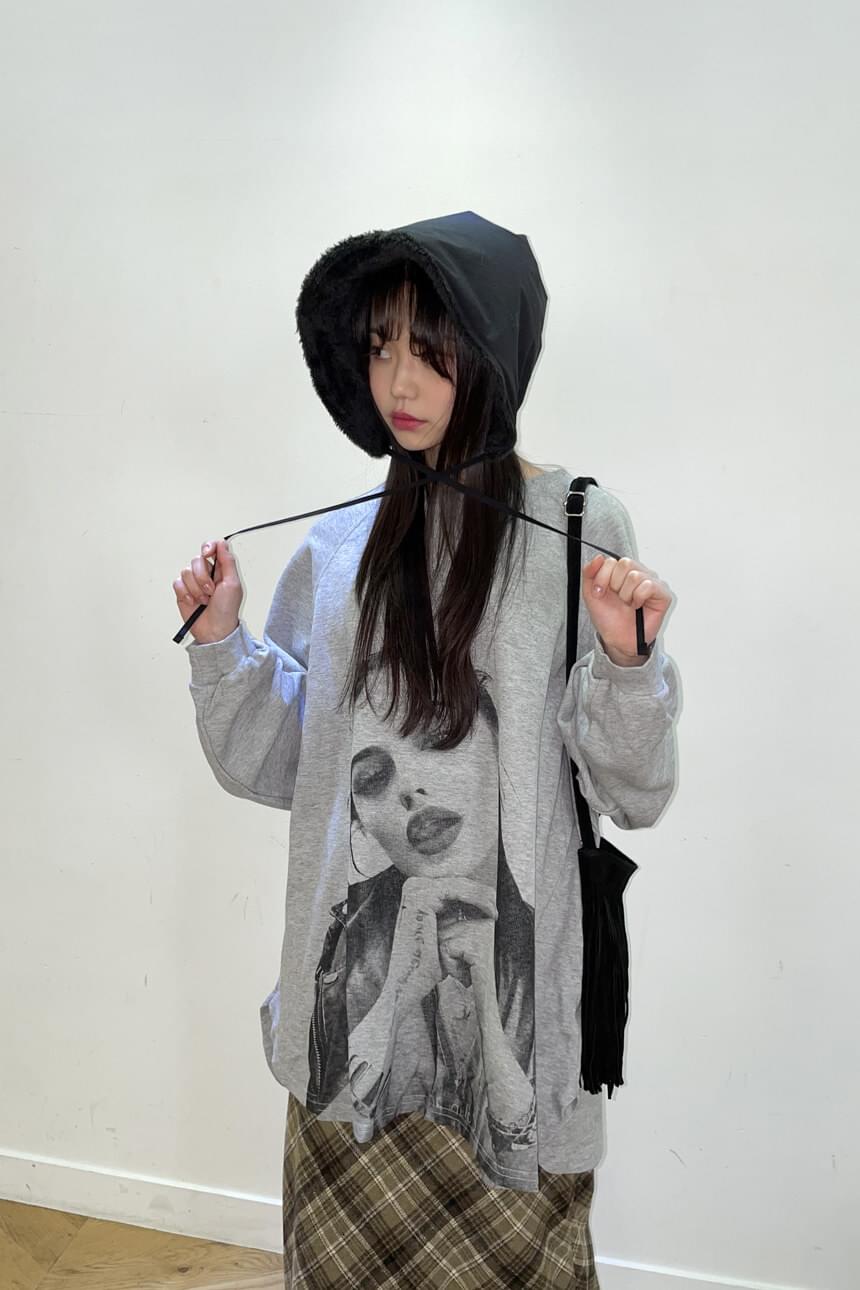 padding hoodie bonnet hat