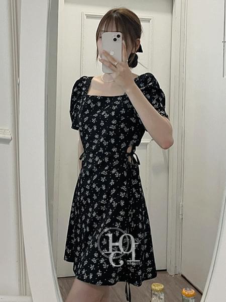 리프 컷아웃 미니 원피스