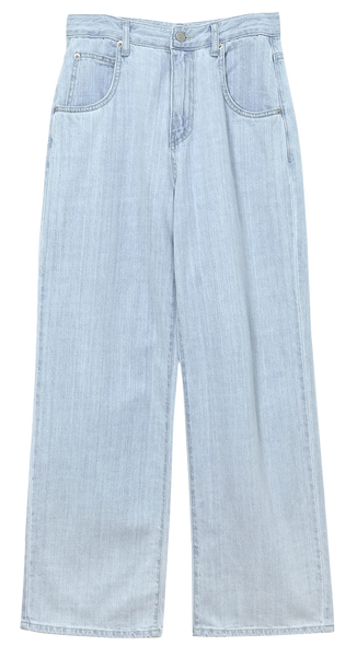 Surf linen summer wide Dark Blue Light Blue denim pants