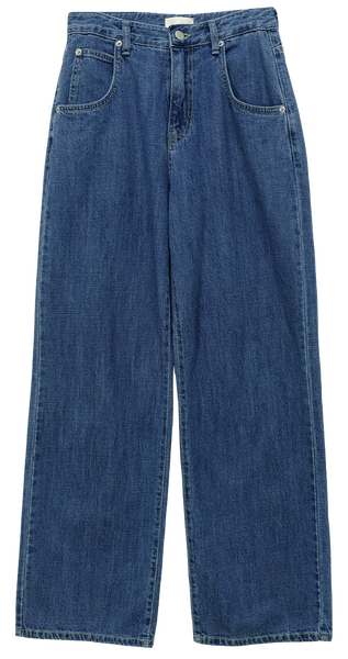 Surf linen summer wide Dark Blue Light Blue denim pants