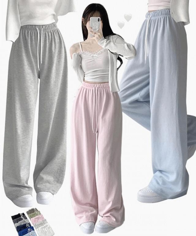 Palette long wide training straight banding pants short women tall women big size pants (Ships Today)