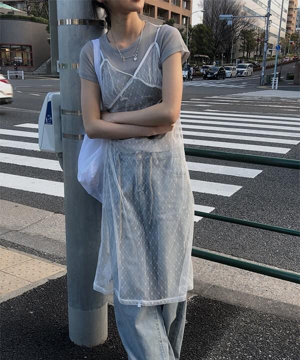 프론 레이어드 뷔스티에 원피스 (2color)
