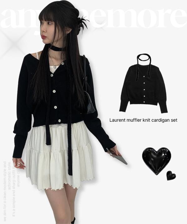 Laurent Muffler Knitwear Cardigan Set 开襟衫