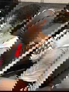 エリフィットシャーリングストラップシースルーフードティー