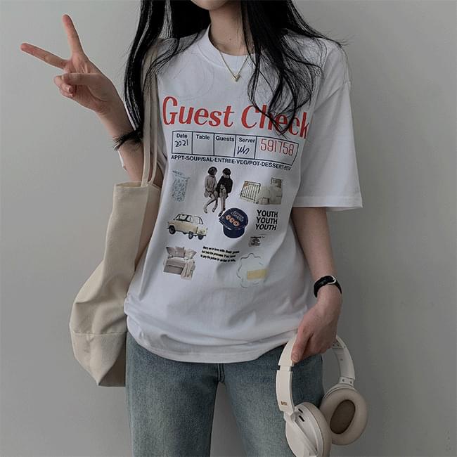 Shura Overfit Kitsch Printing Box Short Sleeve T-Shirt 短袖上衣