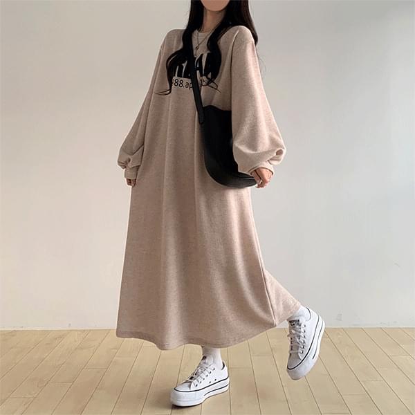 Slim fit Ribbed Boxy long Dress