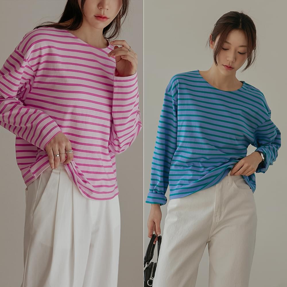 Videl Striped Round T-Shirt