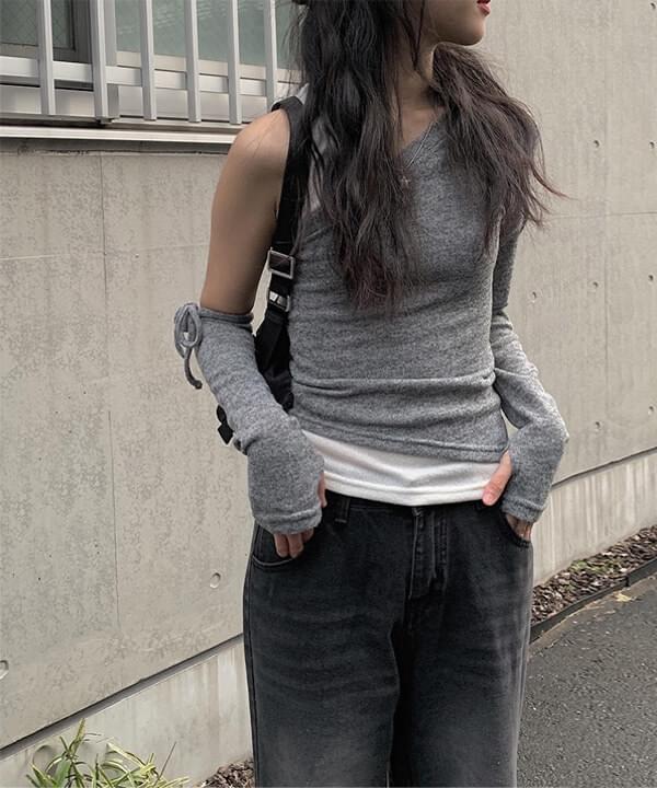 Incept One Shoulder Warmer Sleeveless Set