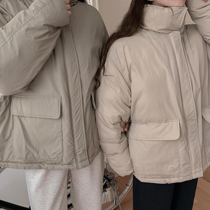 Two Big Flap Spare Fit Padded Jacket Zip-up