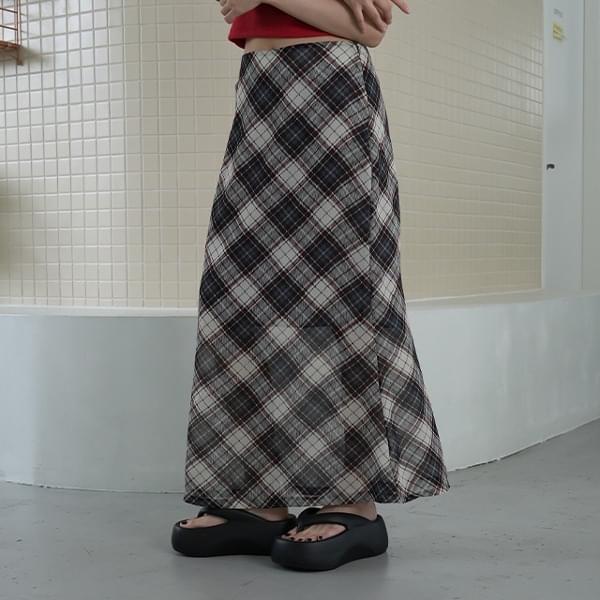 キヤンチェックロングスカート