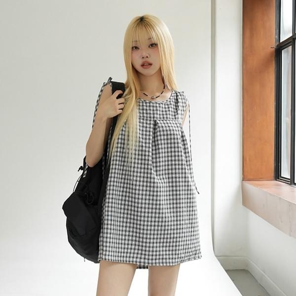 Hirin check Dress 短裙